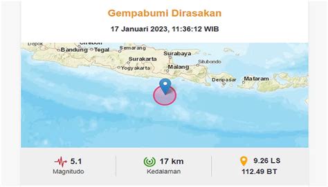 Breaking News Gempa Magnitudo Guncang Kabupaten Malang Jawa Timur