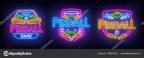 Pinball Neon Sign Bright Signboard Light Banner Set Pinball Logo