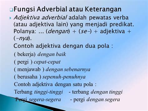 Contoh Kata Kerja Adjektiva Yaitu