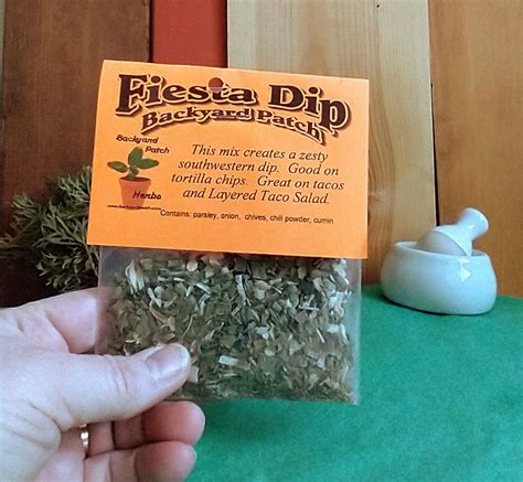 Fiesta Taco Dip Dry Herb Seasoning Mix Cumin Taco Seasoning Salt Fr Backyard Patch Herbs