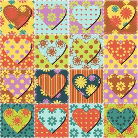 Seamless Pattern Of Scrapbook Hearts Stock Vector Annykos 38970969