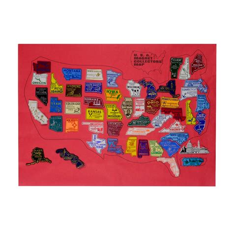 United States Fridge Magnet Map Set Treasuregurus