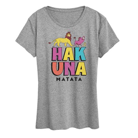 Disney The Lion King Hakuna Matata Stacked Women S Short Sleeve