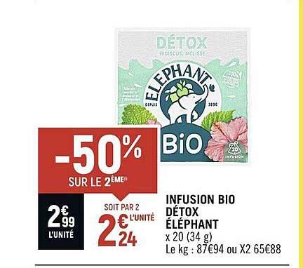 Promo Infusion Bio Détox éléphant chez Spar iCatalogue fr