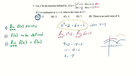 Calculus Ap Question Analyzing Piecewise Functions Youtube