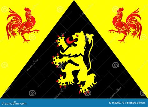 Flag of Walloon Brabant in Belgium Stock Vector - Illustration of european, flag: 168285778