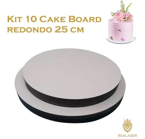 Kit Cake Board Cm Tabuleiro Bolo Mdf Mm Redondo