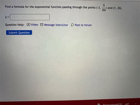 Answered Find A Formula For The Exponential… Bartleby