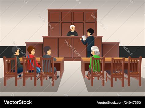 Courtroom Scene Clipart