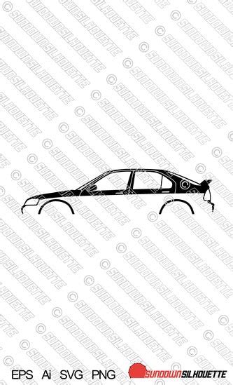 Digital Download Car Silhouette Vector Honda Civic Mb6 Vti Eps Svg