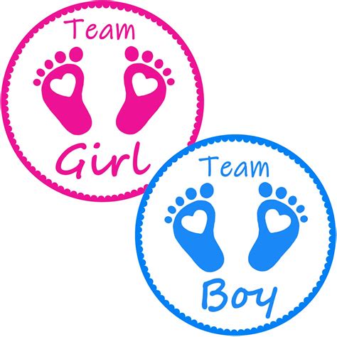 Buy Team Girl Team Boy Stickers For Team Baby Shower Party Favors