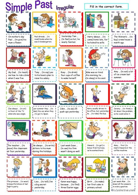 Illustrated Grammar Worksheet Irre Fran Ais Fle Fiches Pedagogiques