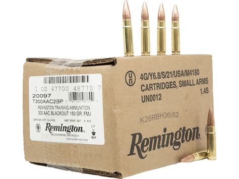 Remington Ammunition 300 AAC Blackout 150 Grain Full Metal Jacket Boîte