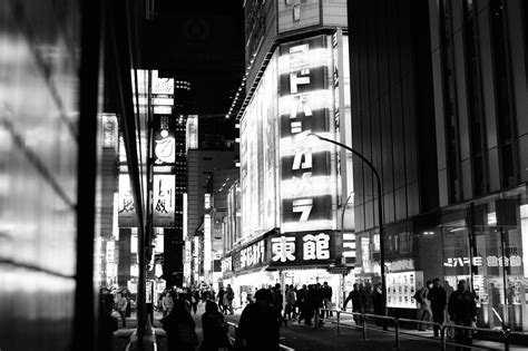 Sfondi Monocromo Citt Strada Paesaggio Urbano Notte Grattacielo