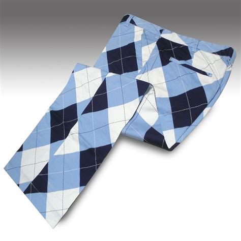 Loudmouth Argyle Blue And White Carolina Blue