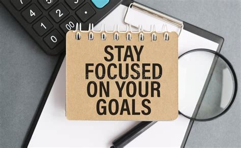 Inspirational Quote Stay Focused On Your Goals Stock Image Image