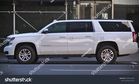 White Shiny Luxury Suv Chevrolet Suburban Stock Photo 1689624289 | Shutterstock