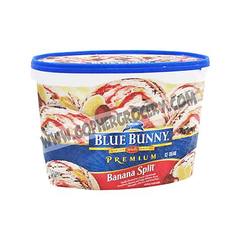 Blue Bunny Banana Split Premium Ice Cream Qt Tub Fruit Flavors