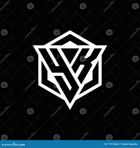 YK Logo Monogram With Triangle And Hexagon Shape Combination Stock