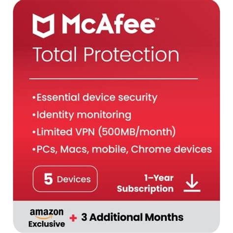 Mcafee Total Protection 2023 Amazon Exclusive Digital Software