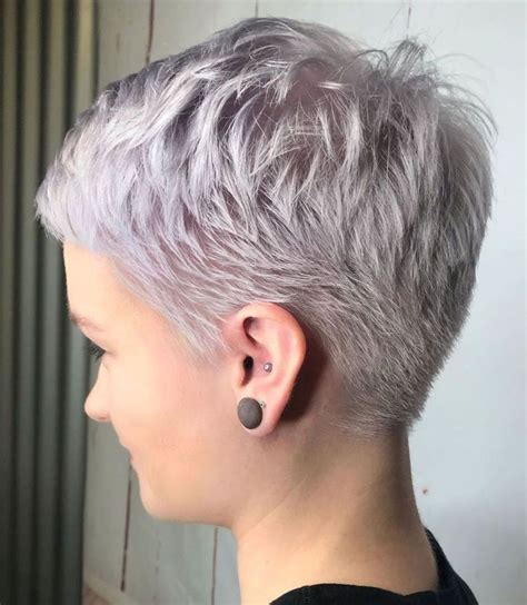 Neat Short Pixie Cut For Fine Hair Short Hairstyles Fine Short Blonde