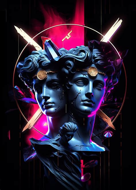 Apollo And Artemis Poster Picture Metal Print Paint By Bruno