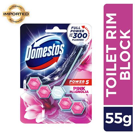 Buy Domestos Toilet Rim Block Pink Magnolia Gives Long Lasting