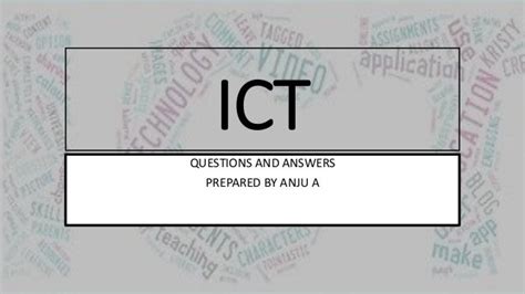 Ict Question And Answers