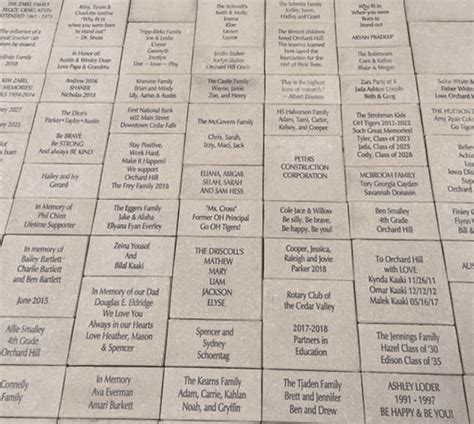 Orchard Hill Playground Engraved Brick Fundraiser Fundraising Brick