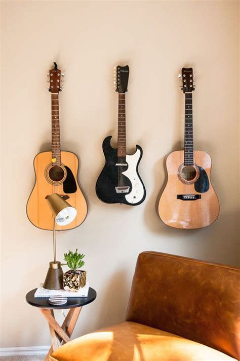 35 Simple Guitar Wall Display Ideas For Music Lovers OBSiGeN