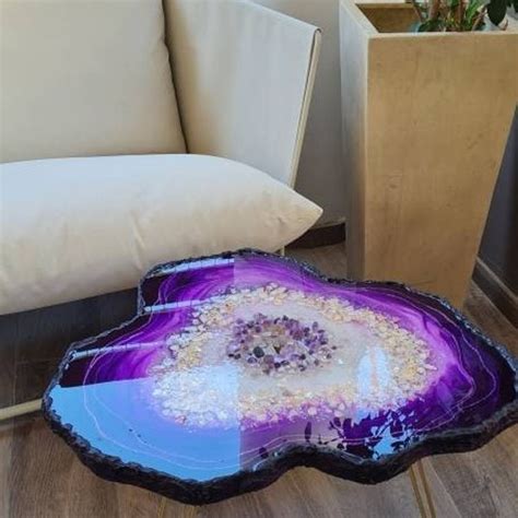 Live Edge Geode Coffee Table Etsy Uk