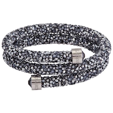 Swarovski Crystaldust Bangle Double Grey 5255898 Ebay