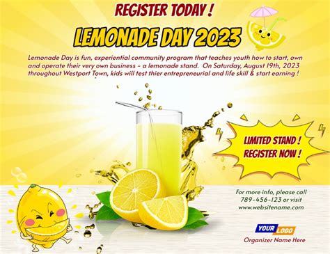 Lemonade Day Event Lemonade Stand For Rent Postermywall