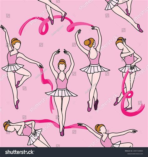 Pink Dress Ballet Dancer Cartoon Vector Stock Vector Royalty Free 2047318865 Shutterstock