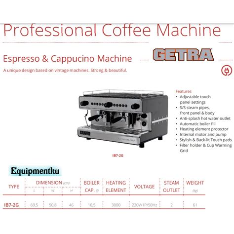 Jual Espresso Cappucino Coffee Machine Getra Ib G Shopee Indonesia