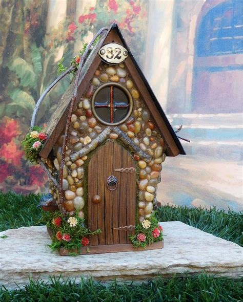 Fairy House Outdoor Fairy House Stone Fairy House The Caitlin Cottage Fairy House