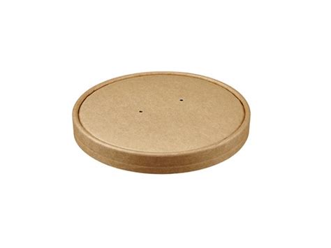 Ml Kraft Pla Lined Board Lids W Hole Kraft Food