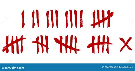 Set Of Tally Mark Count Lines Isolated Eps Stock Photo Image Of