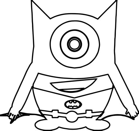Minion Outline Drawing Free Download On Clipartmag