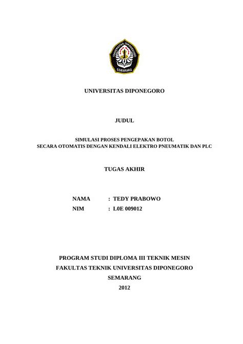 PDF L0e 009012 Program Studi Diploma Iii Teknik Mesin Fakulta