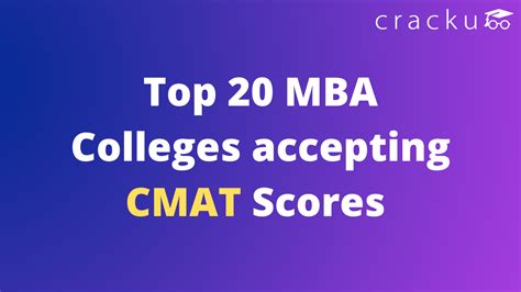 Top 20 MBA Colleges accepting CMAT Scores (with Placements) - Cracku