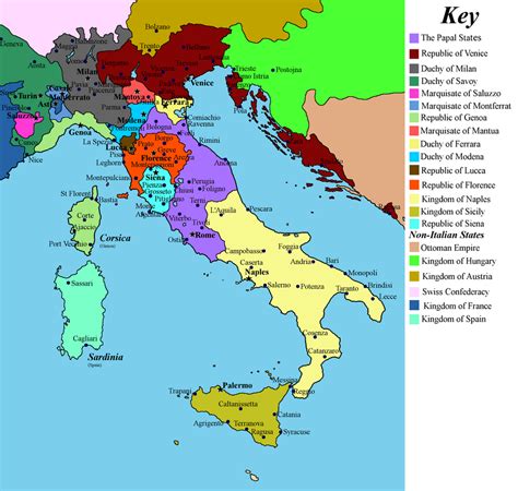 Map of Renaissance Italy by Unknownlooker on DeviantArt