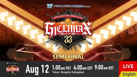 Njpw G Climax Night Results G Climax Finals Card Final