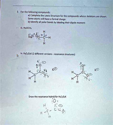 SOLVED Help Please On IV For The Following Compounds A Complete The