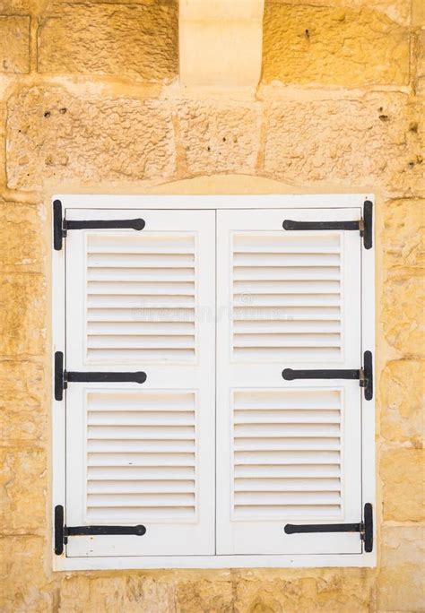 White Wooden Window Shutters Stock Image - Image of pattern, nail: 59596169