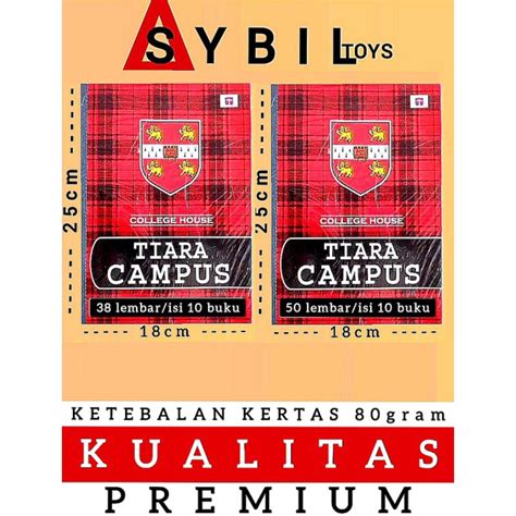 Jual Buku Tulis Tiara Campus Ukuran Boxy Lembar Buku Tulis Sd Smp