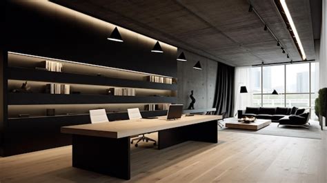 Premium Photo | Stunning minimalist interior office space design