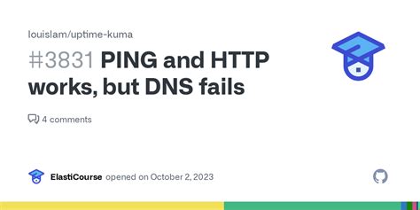 Ping And Works But Dns Fails Issue Louislam Uptime Kuma