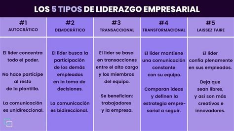 5 Tipos De Liderazgo Empresarial Descubre Cuál Es El Mejor Para Tu Empresa