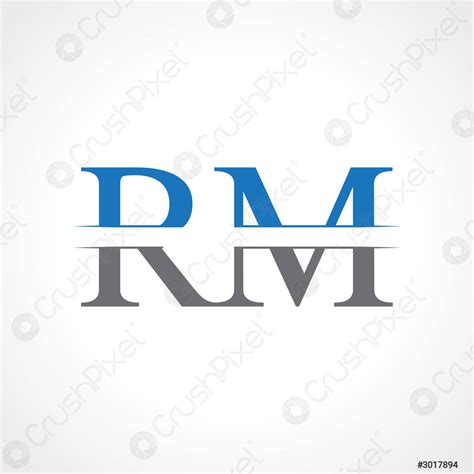 Abstrakte Buchstaben Rm Logo Design Vektor Vorlage Kreative Blaue Und